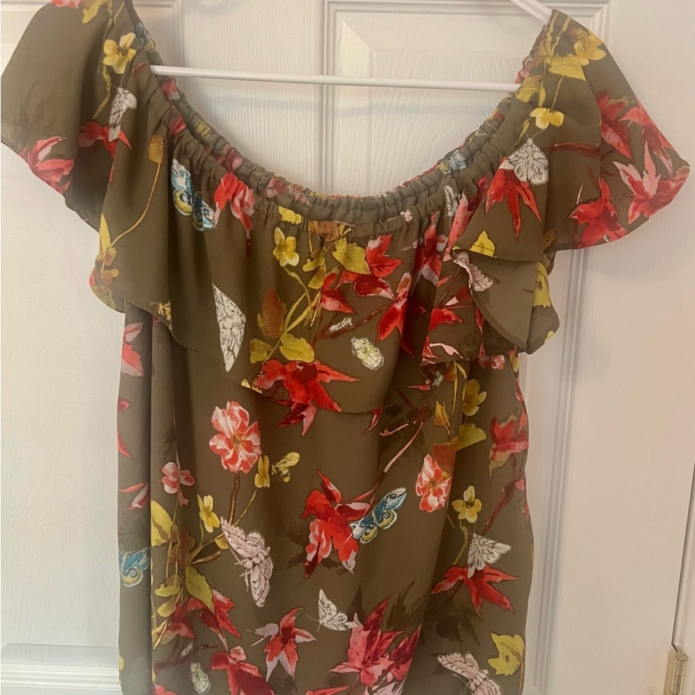 Floral Off-Shoulder Women Top